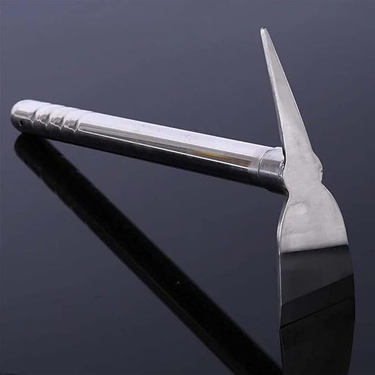 15 inch Stainless Steel Garden Hoe Pick Multipurpose Hand Tool Digging Weeding Turning Soil Mining Tools