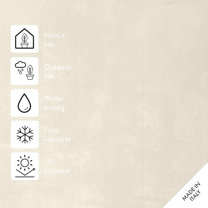 Deroma Millennium 10” Cube Planter | Light & Durable Plastic | Indoor or Outdoor Square Pot for Patio/Porch | Includes Water Reserve & Drain Plug | Trendy Planter for Plants, Flowers, Garden | White