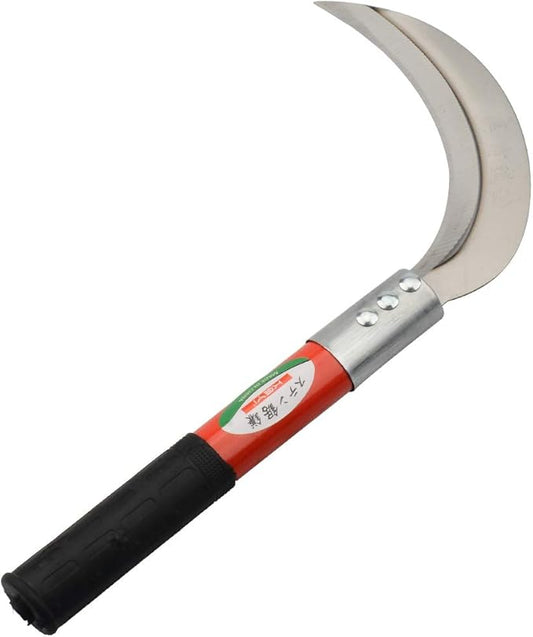 Weeding Sickle,Steel Grass Sickle,Premium Hand Forged Grass Sickle - Multipurpose Gardening Weeding Grass Sickle and Farming Portable Safety Sickle(11.8 in)