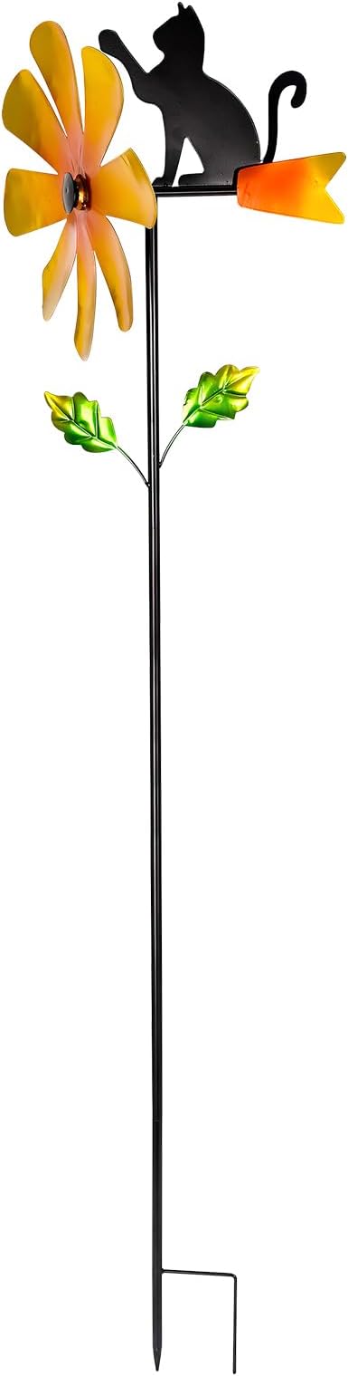 Decorative Garden Stakes Wind Spinners Outdoor Clearance Metal Yard Art Gifts for Women Grandma Mom for Lawn Patio Yard Pathway Driveway Ornaments