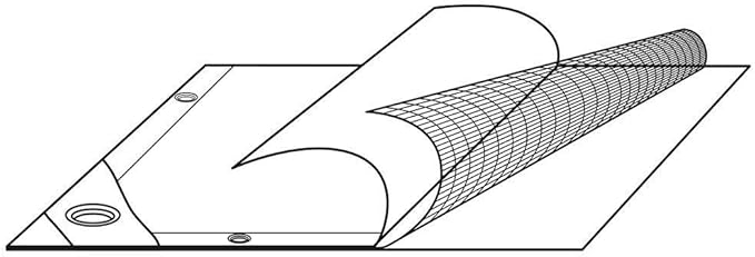 Yescom 18x24ft Heavy Duty Reinforced Poly Tarp Waterproof Tarpaulin 10-mil Ground Sheet Camping Tent Cover with Eyelets Reversible Silver Black Tarps