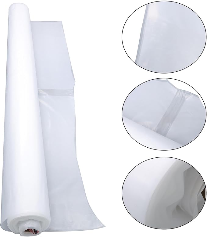 24 x 100FT Greenhouse Plastic Sheeting, 6 Mil Heavy Duty Clear Polyethylene Film, Covering for Gardening, Farming