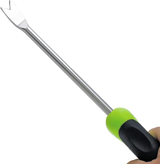 2 Pcs Dandelion Weeder Puller Tool with Soft Handle, Stainless Steel Garden Weed Remover Tool Weed Puller Tool Garden Weeder for Lawn Farmland Transplant Gardening Plant Tool