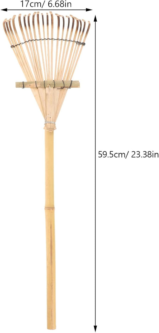 GANAZONO Rakes for Lawns Leaf Scoops Hand Rakes Gardening Lawn Held Wind Tools Japanese Yard Wood with Handle Landscape Loosening Soil s Small Wooden Child Leaves