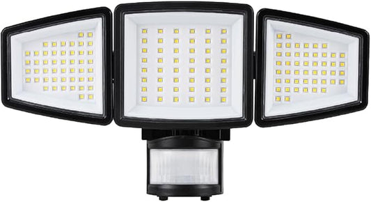 Sylvania Motion Sensor Solar Security Light, Solar Panel, 1800 LMS, Wet Rated, Batteries Included, 5000K, Daylight - 1 Pack (66472)