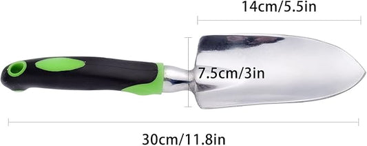 Garden Trowel & Hand Wide Shovel Pointed with Soft Rubberized Non-Slip Ergonomic Handle for Planting, Transplanting, Weeding, Moving and Smoothing Soil - Gardening Gift (Style 1)