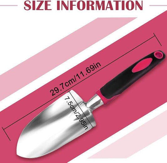Garden Trowels - NEWGF Heavy-Duty Manganese Steel Super Garden Hand Trowels-Dig, Shovel and Plant -Black/Red