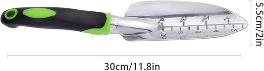 Garden Trowel & Hand Wide Shovel Pointed with Soft Rubberized Non-Slip Ergonomic Handle for Planting, Transplanting, Weeding, Moving and Smoothing Soil - Gardening Gift (Style 2)
