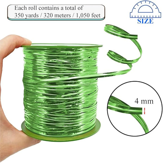 HAHIYO 350Yards/1050Feet/320M Green Metal Twist Ties for Bread Candy Coffee Plant Garden Cellophane Treat Bags Gift Wrapping Plastic Halloween Party Cake and Craft Projects