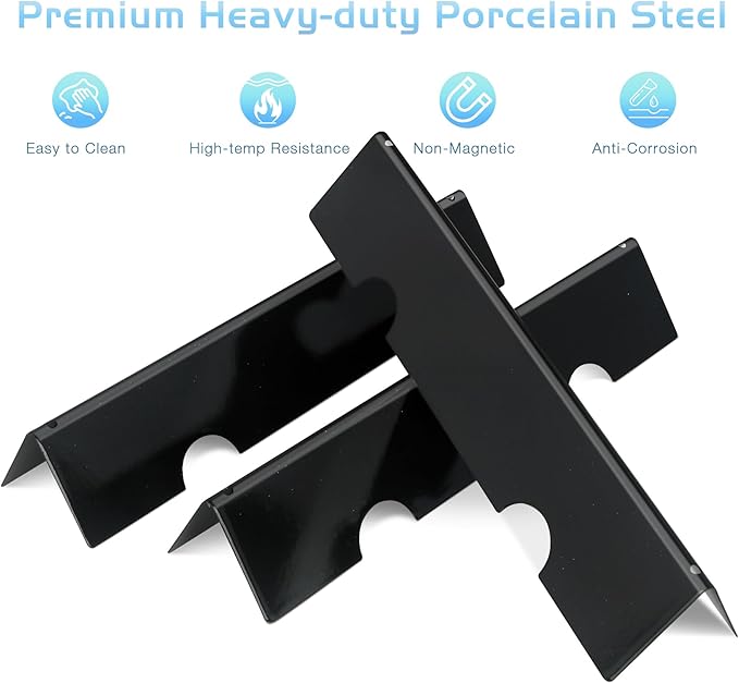 7635 Flavorizer Bars for Weber Spirit GS4 200 Series Gas Grill Parts Flame Guards Replacement Spirit 2 E210 S210 E215 E220 S220 Heat Deflector 15.3" Porcelain Stainless Steel