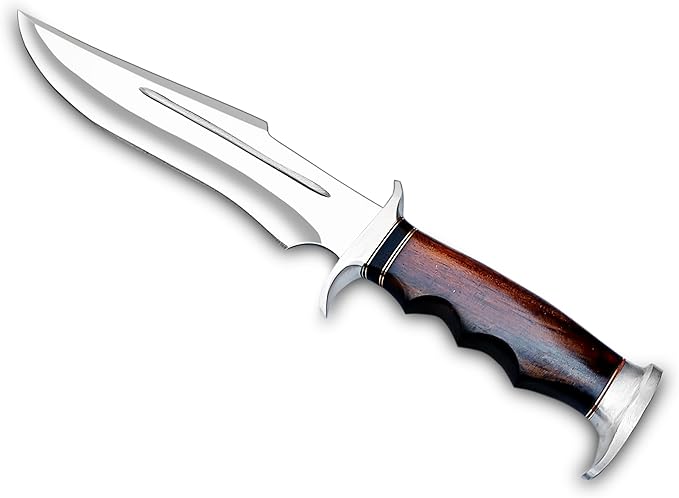 17 Inch D2 Large Bowie Knife with Sheath, Fixed Blade Hunting Knife, used for Bushcraft, Outdoor, and as a Camping Knife - Survival knife
