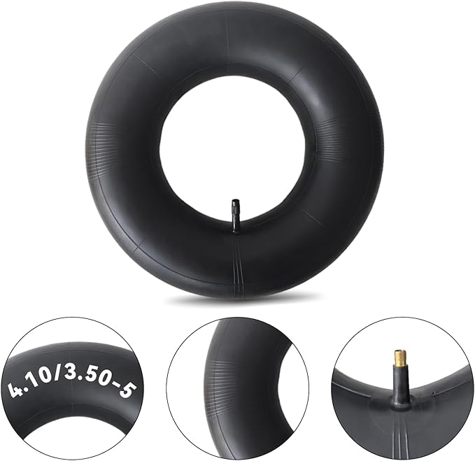 2-Pcs 4.10/3.50-5 Tube 11x4.00-5 4.10-5 3.50-5 Inner Tube for Wheelbarrows, Lawn Mowers, Hand Trucks and More
