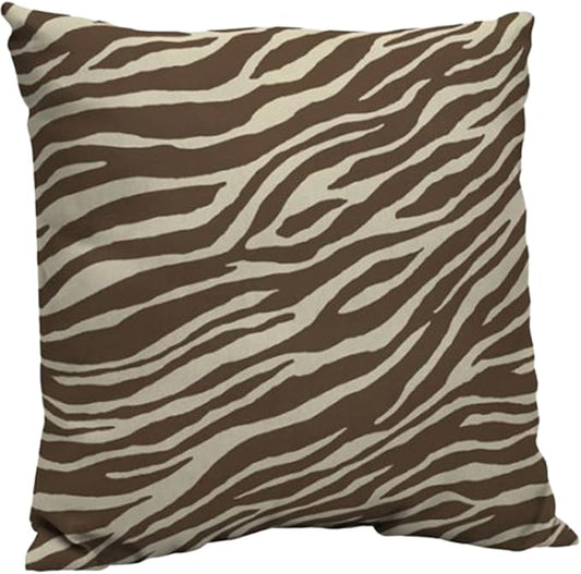 Comfort Classics Set of 2 Outdoor Patio Pillow Back Cushion 21" L x 21" W x 6" H. Polyester Fabric Zebra Inc.