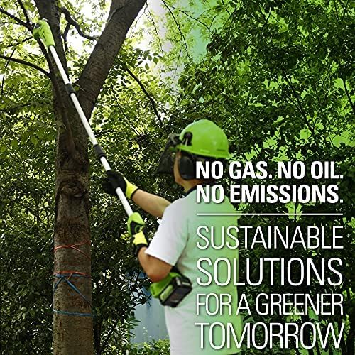 Greenworks 24V 8" Cordless Polesaw (Great For Pruning and Trimming Branches / 125+ Compatible Tools), 2.0Ah Battery and Charger Included