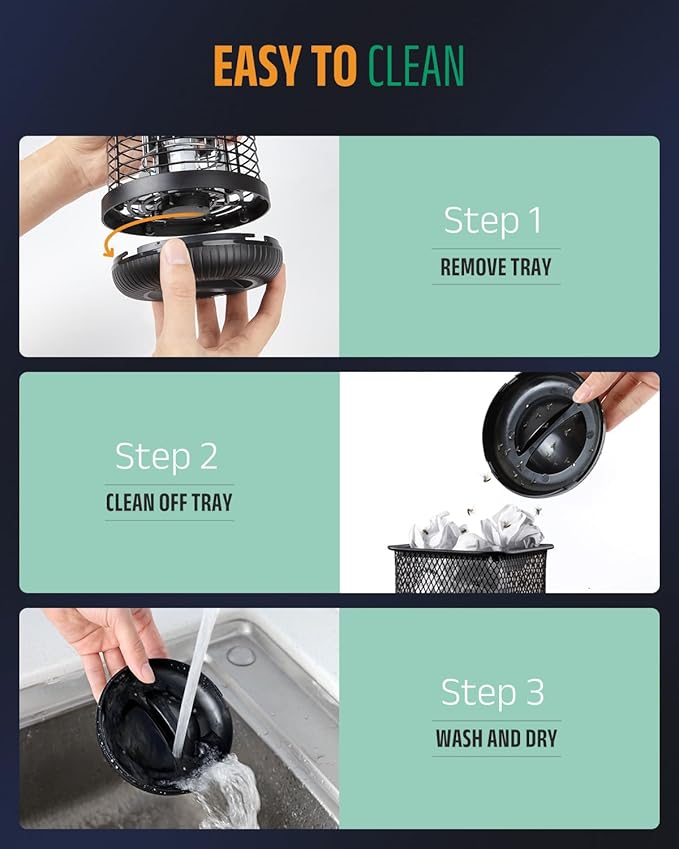 Buzbug LED Bug Zapper Indoor Outdoor, 10 Years Lifespan, 6.5ft Power Cord, IPX4 Waterproof, High-Voltage, Mosquito Zapper, Fruit Fly Mosquito Moth Gnat Trap Killer Zapper -MO008C (Pewter)