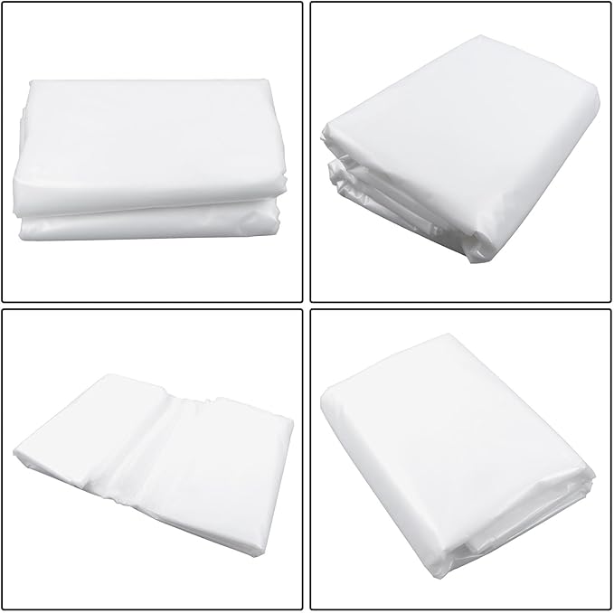 25 x 50FT Greenhouse Plastic Sheeting, 6 Mil Heavy Duty Clear Polyethylene Film, Covering for Gardening, Farming