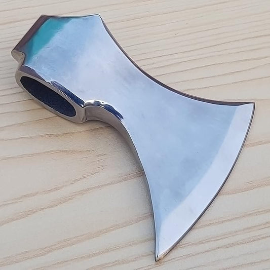 Steel Craft White ESTWING SPORTSMAN'S Hatchet Custom Hand Made HIGH Carbon Steel Tomahawk Viking Axe Head with Leather Sheath