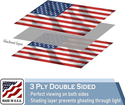 American US Flag 2x3 FT 100% Made in The USA- Heavy Duty Vibrant Colors Double Sided United States Flag with 2 Brass Grommets for Home/Company/Indoor Outdoor Decoration (FMAA Certified)