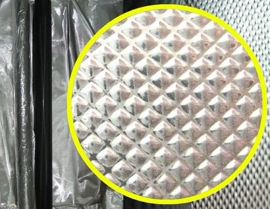 Diamond Grow Film Black Backing Grow Room Light Diffusing Sheeting, High Reflective Totally Light Proof Heat Insulation Silver Horticulture Hydroponic Wall Covering Foil (6.7 MIL 4 x 100 FT)