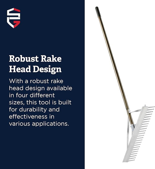 Standard Golf 30" Magnum Maintenance Straight Tooth Rake from