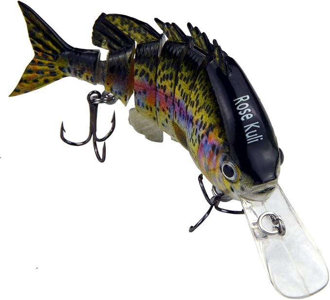Fishing Lures for Bass Trout Topwater Multi Jointed Swimbaits Slow Sinking Bionic Swimming Lures Bass Freshwater Saltwater Bass Lifelike Fishing Lures Kit