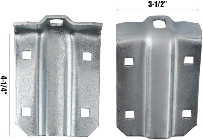 HOME MASTER HARDWARE Box Rail Hanger Kit 2 Set,Exterior Barn Door Hardware Kit,Each Rated Safe Working Load 225 lbs,Zinc Plated