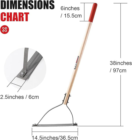 Weed Grass Cutter Manual Weed Wacker Grass Whip Double Serrated Blade Weed Cutter Tool,38 inches