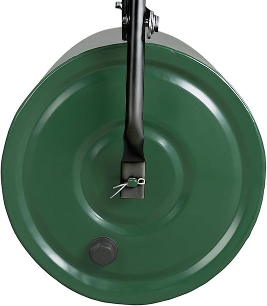 Outvita Lawn Roller, 13 Gallons Water and Sand Filled Garden Drum Roller with U Shaped Handle Tow beind Sod Roller for Planting, Seeding(Green & Black)