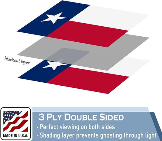 Texas State Flag 3x5 FT Made in The USA- Heavy Duty Vibrant Colours Double Sided Texas TX Flag with 2 Brass Grommets for Home/Company/Indoor Outdoor Decoration
