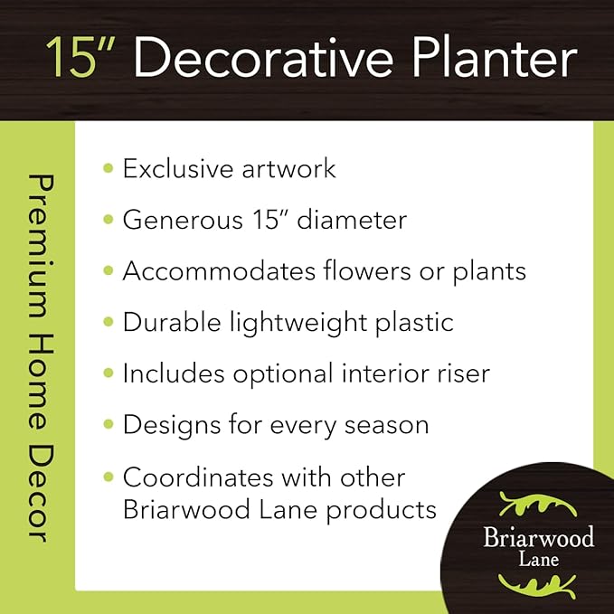Briarwood Lane Blue Geometric Large Planter
