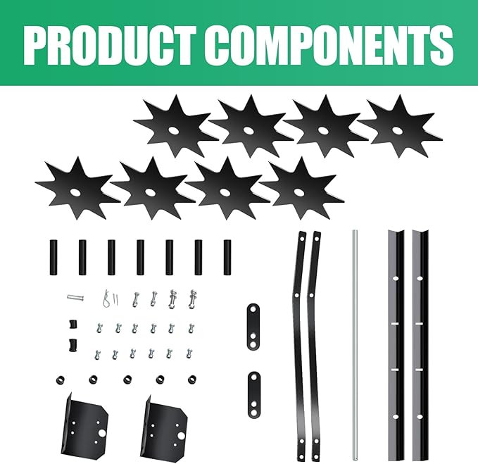 34 Inch Tow Behind Aerator, Steel Heavy Duty Rolling Lawn Aerator, Manual Tow Behind Spike Aerator with Rotary Spike for Lawn,Yard and Garden