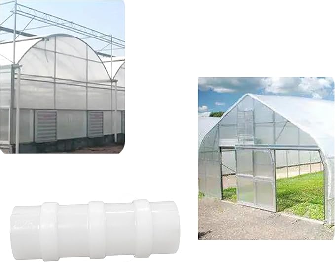 FDXGYH 20 Pcs Greenhouse Film Clamps ABS Snap ClampTube Clip Garden Buildings Tube Clip for 3/4" PVC Pipe(White)