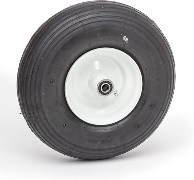 Pneumatic Replacement Wheel | 13.6" Tire for Wagon, Nursery Cart, Wheelbarrow | 4.00-6 Wheel Size | Hub/Bearing Size Options