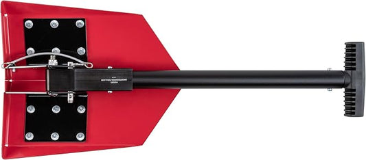 DMOS Delta Shovel - Collapsible Heavy-Duty Steel Folding Shovel for Camping, Overlanding, Survival, Military, Hunting, & Off-Road Use - Racing Red - Regular