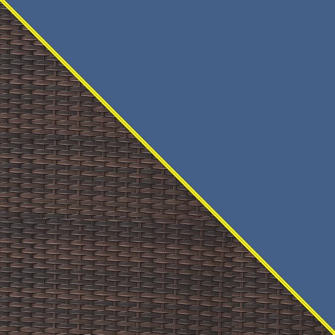 Wicker Outdoor Swivel Chairs Set of 4 with Fire Pit Table, 5 Pieces Patio Furniture Set with Fire Pit Table for Yard, Deck, Garden, Brown/Blue