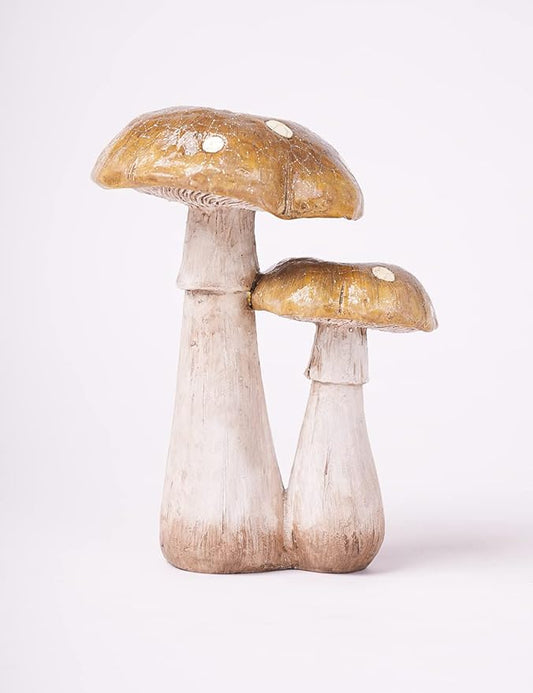 SEINHIJO Mushroom Decor Sculpture Garden Gifts Statue Outdoor Fairy Figurine Modern Patio Arts Polyresin 7.1inch