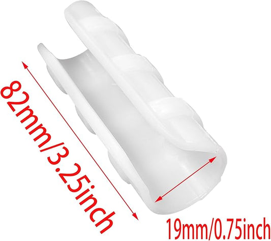 FDXGYH 20 Pcs Greenhouse Film Clamps ABS Snap ClampTube Clip Garden Buildings Tube Clip for 1/2" PVC Pipe(White)