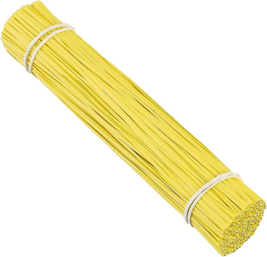 Tangyinrd 300 Pcs 6 inch Yellow Plastic Twist Ties, Cable Ties, for Bags, Gardening Tools