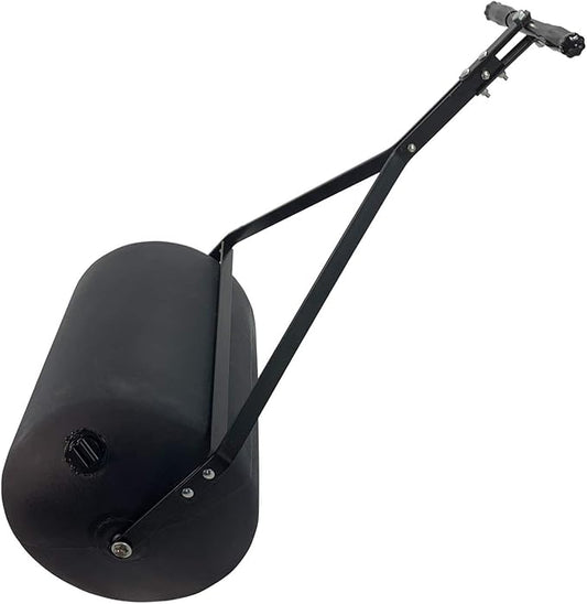 Brinly PRC-241BH-A 270 lb. Combination Push/Tow Poly Lawn Roller with Easy-Turn Tethered Plug, 18 by 24"
