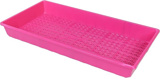 SUNPACK 10" x 20" Heavy Duty Mesh Plastic Seed Starting Tray, Magenta, 2.3" (Pack of 30) - Ensures Water Drainage and Aeration, Perfect for Greenhouses or Indoor Gardening