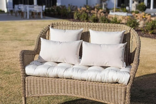 RSH DECOR: Sunbrella Pillow Covers Set of 4 | Covers Only - 20" x 12" | Outdoor Lumbar Pillow Covers Crafted with Sunbrella Performance Fabric | Canvas White
