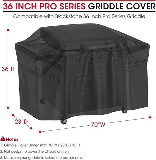 Unicook Griddle Cover for Blackstone 36 Inch ProSeries Grills, Outdoor 70 Inch Flat Top BBQ Grill Cover for 4 Burner Cooking Station, Unique UV Resistant Waterproof Vinyl with Polyester Lining