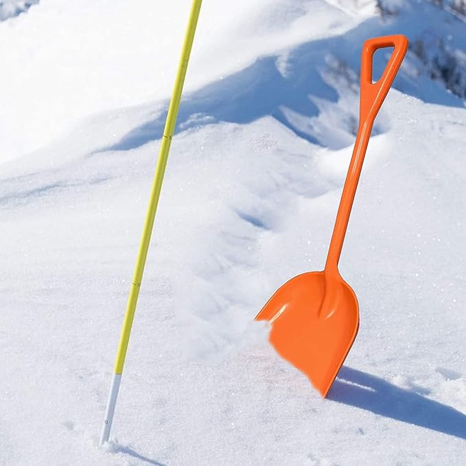 Ashman Plastic Snow Shovel with Durable Multi-Purpose Snow Plastic Shovel (2 Pack)