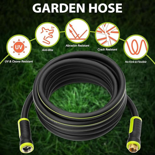 Heavy Duty Garden Hose 5ft x 5/8” – Flexible Water Hose, Leak-Proof, Lightweight Hybrid Hose– Durable Outdoor Hose, Kink Free