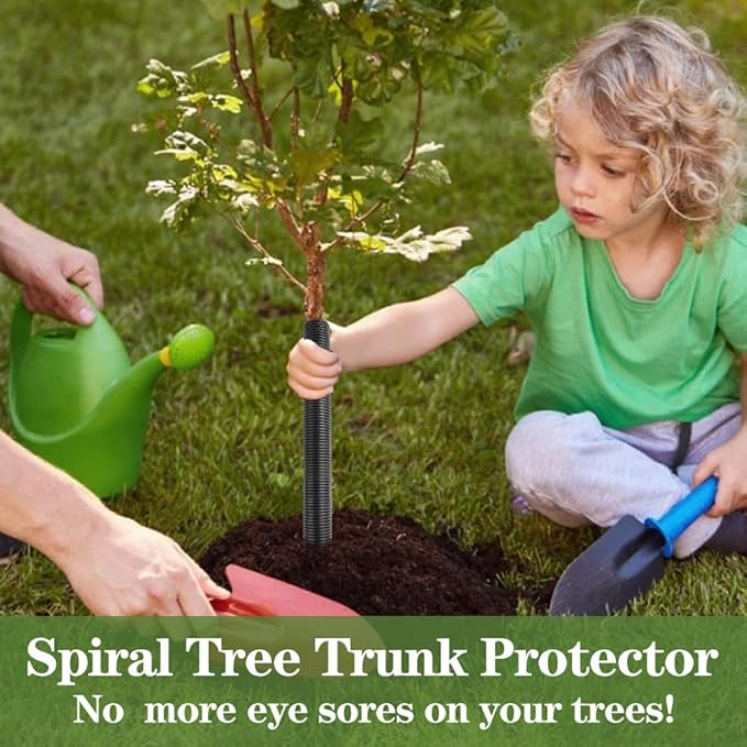 12 Pcs Tree Trunk Protector Guard, 2 Size Sapling Tree Protector from Deer, Tree Bark Protectors Guard Tube Wraps to Protect Bark, Sapling from Rodents, Mowers, Animals (15.7 x 2, 15.7 x 1.6)