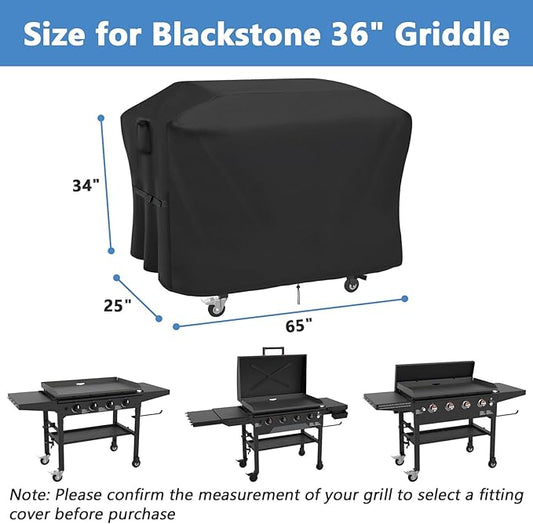 Grill Cover for Blackstone 36 Inch Model 1554 1836 1889 2267 2310 2322 Griddle, Outdoor Waterproof Weather Resistant BBQ Griddle Cover - 65 x 25 x 34 Inch