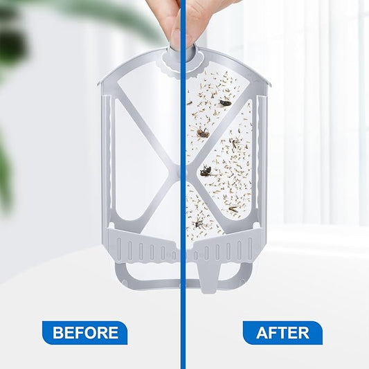 2 Flying Insect Traps & 2 Cartridges - Compatible with ZEVOM364A Refill - Plug in Fruit Fly Trap for Indoor - Bug Catcher for Gnats, House & Fruit Flies - Use in Any Room (2 Device & 2 Cartridges)