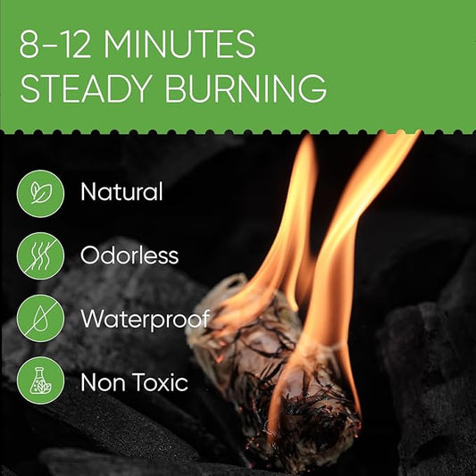 Inflame Fire Starters 400 pcs Fire Starters for Campfires, Grill, BBQ, Fireplace, Woodstove - Charcoal Starter - Waterproof, Weather-Resistant - Natural Wood Fireplace Starters
