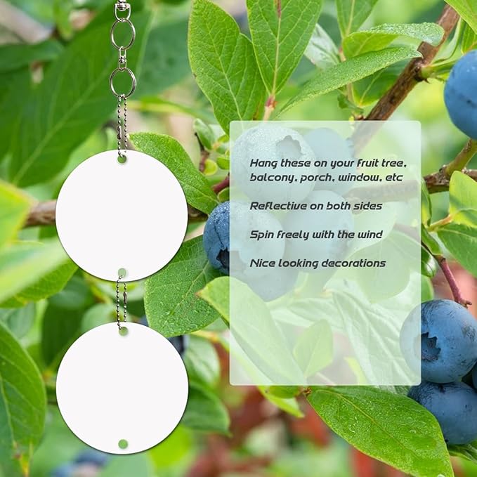 Keep Birds Away Mirror Disc, Hanging Reflectors to Scare Birds Away from Your House and Garden, 16 Round Discs