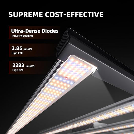 Spider Farmer G8600 Cost-Effective 800W LED Grow Lights, 4x4ft/5x5ft Coverage Commercial Bar Style LED Grow Lamp for Indoor Plants Vertical Farming, 2025 Upgraded Smart App Control
